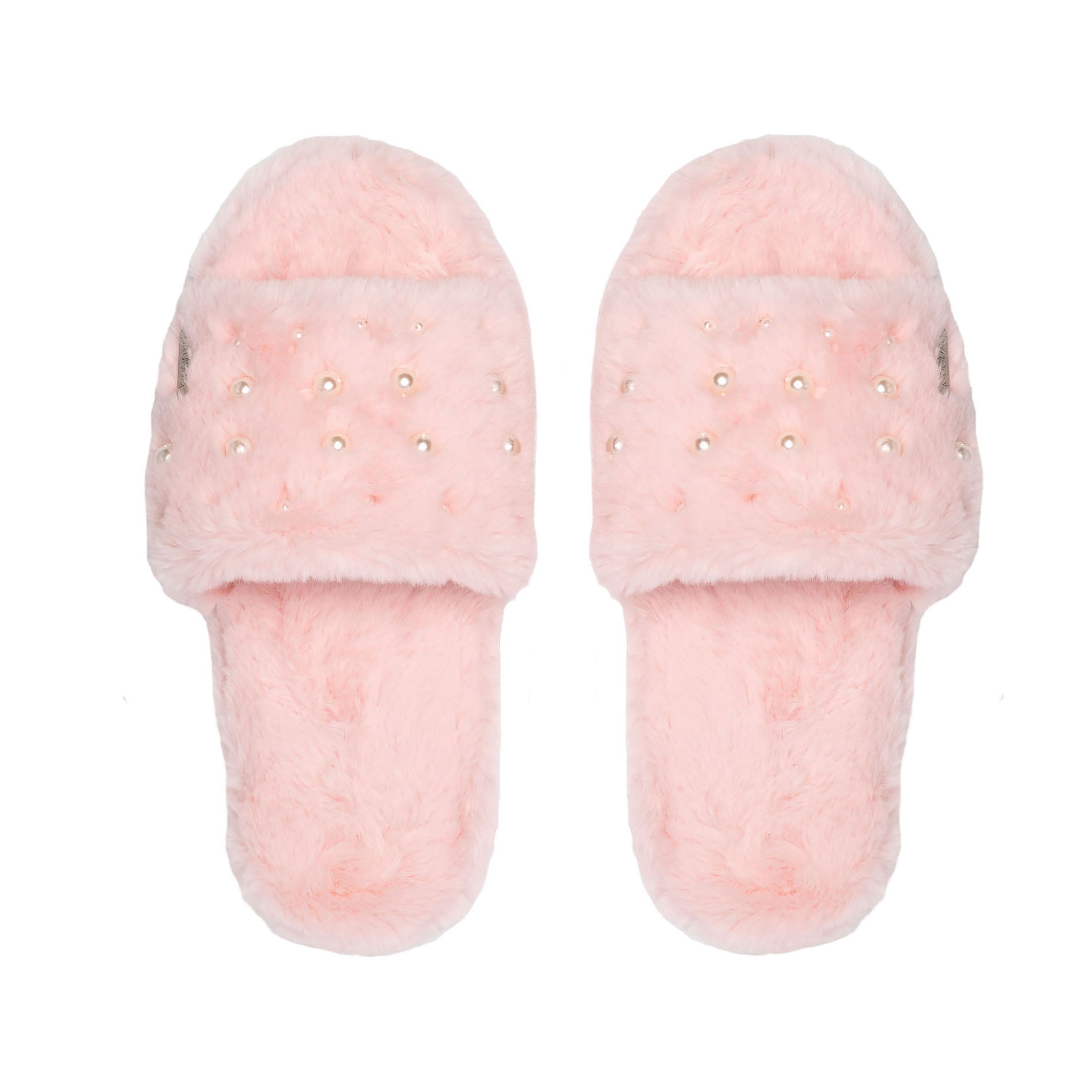 Diva Boutique Your Way Pink Faux Fur Slides