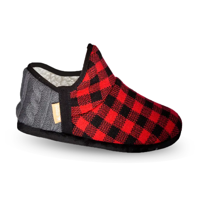 Cable Knit Slippers Lumberjack Red Brodie Pudus Lifestyle Co