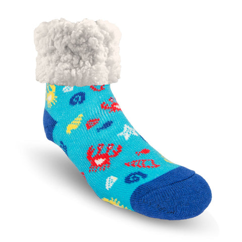 Blue Fuzzy Socks