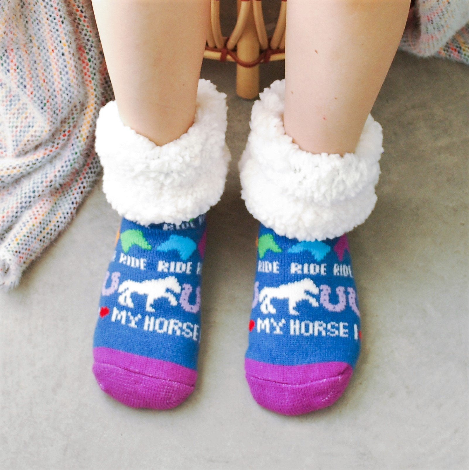 Girls hot sale horse slippers