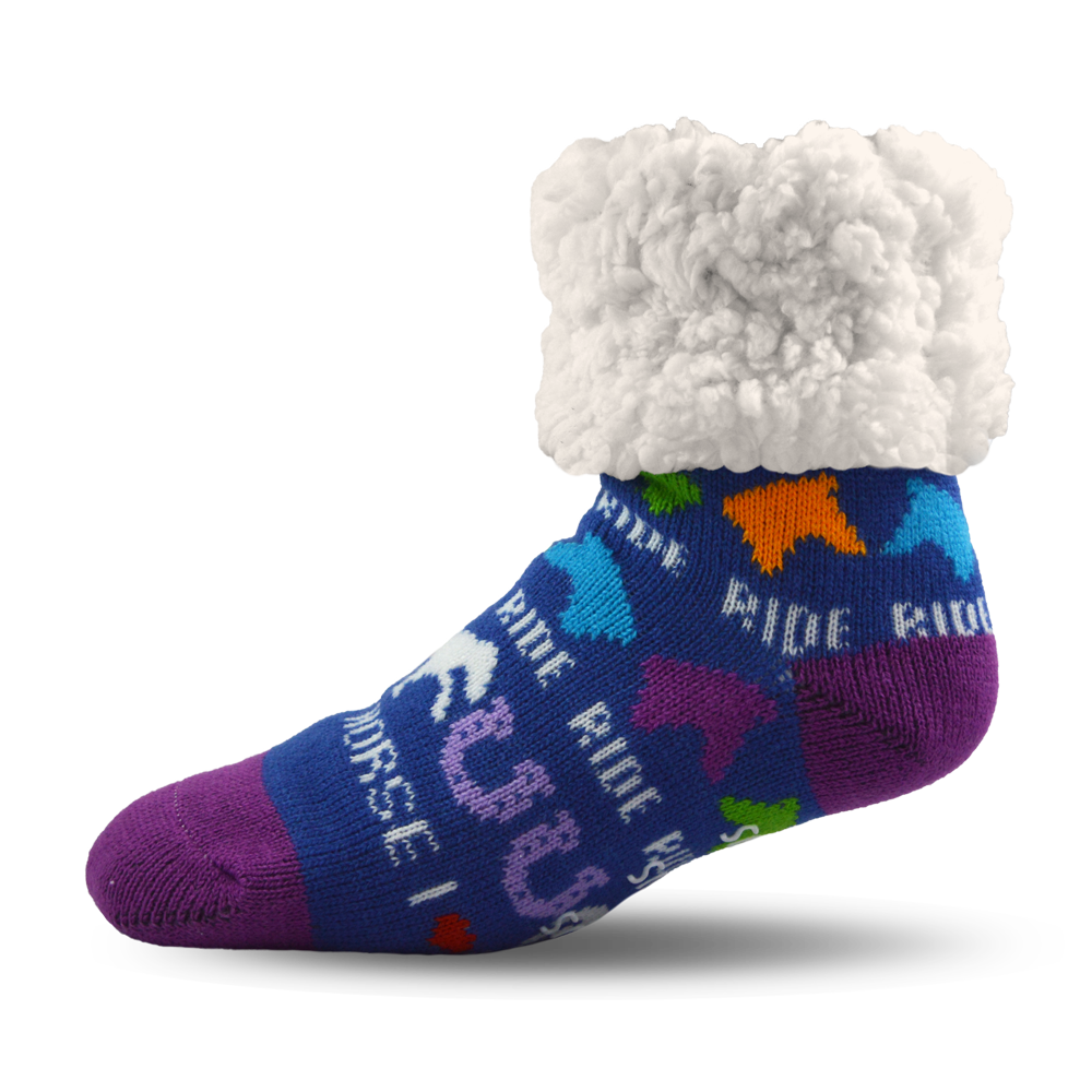 Dream Bridge Adult Slipper Socks with Rubber Sole Fuzzy Sock Slippers  Non-Slip Cozy Casual Sock for Women and Men