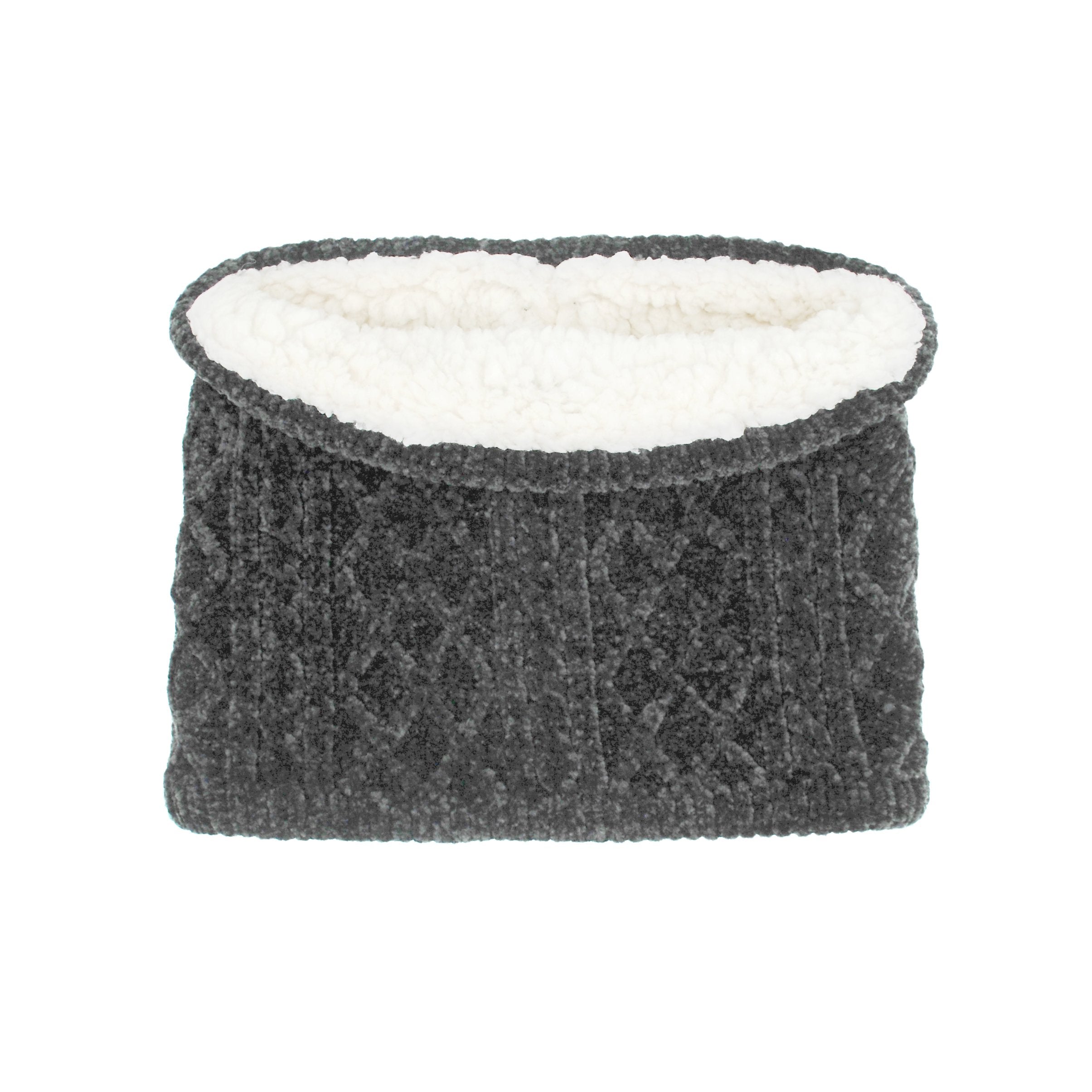 Chenille Knit Snood Neck Warmer | Grey